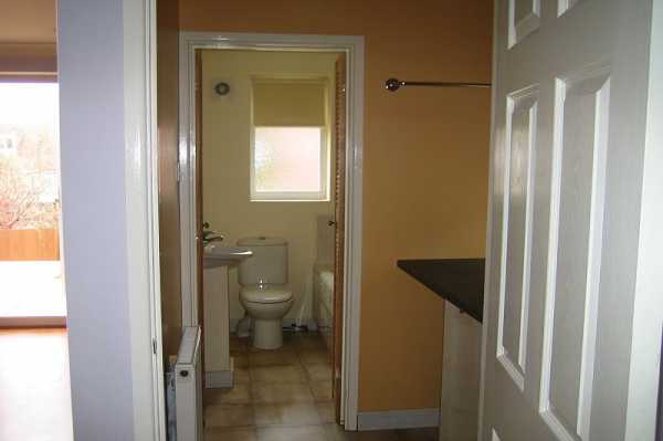 This is the view of the utility room leading through to the bathroom
